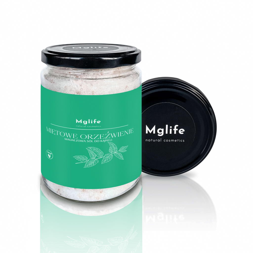 Miętowe orzeźwienie magnezowa sól do kąpieli 540 g Mglife